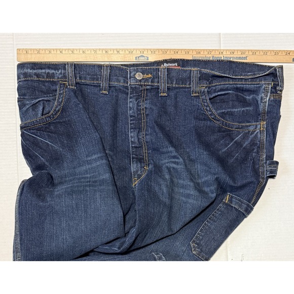 BULWARK FR - Men's Bootcut Flame Resistant Denim Blue Jeans - Size 46x32 - Picture 7 of 7